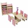 Набор кукольной мебели, столовая, дерево, размер 20х12,5 см, 12 предметов