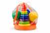 Набор развивающий Радуга Макси пирамида + мячики, 17 деталей, в рюкзаке