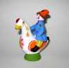 Дымковская игрушка Мужик на гусе в кафтане 12 см, цвет в ассортименте*