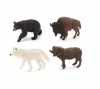 Набор крупных диких животных (медведь, бизон, белый волк, баран)