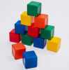 Набор цветных кубиков 12 шт, размер кубика 6х6 см