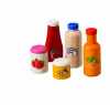 Игровой набор продуктов - кетчуп, сок, бутылка воды, баночка меда, банка варенья клубника